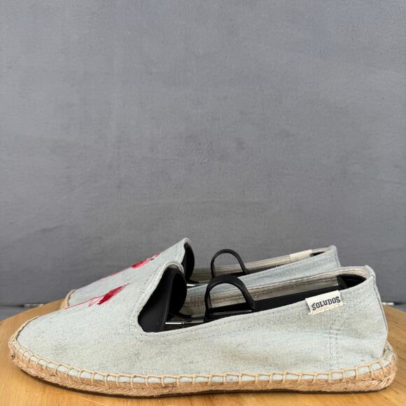 Soludos Shoes - Soludos Picnic Espadrilles Slip-On Blue Flamingo Embroidered Women’s Size 7 US